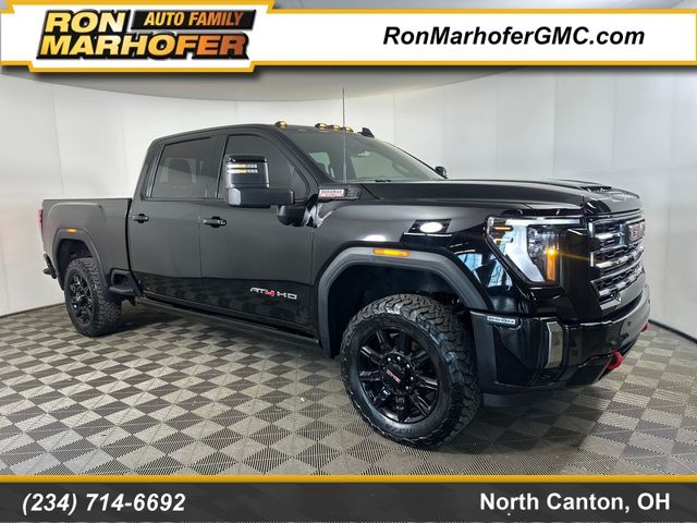 Onyx Black 2024 GMC Sierra 2500HD AT4 Crew Cab 4WD Pickup Truck Four-Wheel Drive Automatic