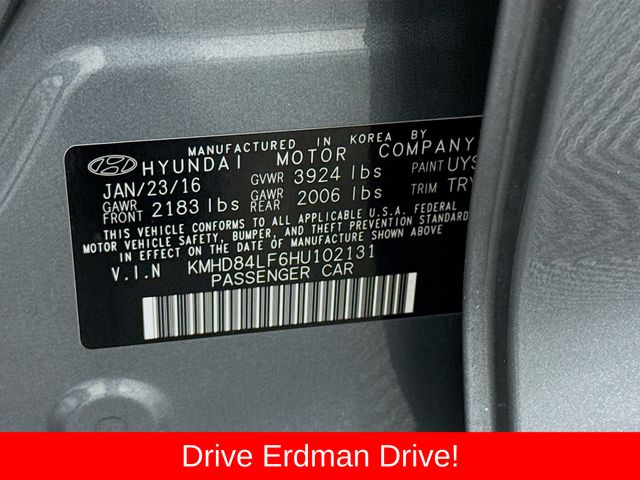 Used 2017 Hyundai Elantra Sedan