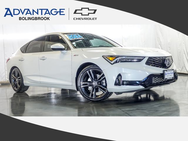 Platinum White Pearl 2024 Acura Integra FWD with A-SPEC Package Sedan Front-Wheel Drive Continuously Variable Transmission