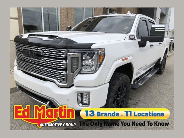 White Frost Tricoat 2020 GMC Sierra 2500HD Denali Crew Cab 4WD Pickup Truck Four-Wheel Drive Automatic