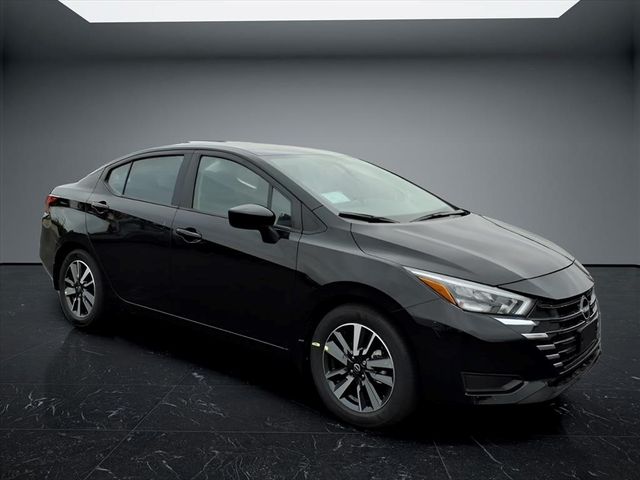 Super Black Metallic 2025 Nissan Versa SV FWD Sedan Front-Wheel Drive Continuously Variable Transmission