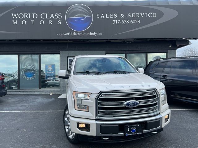 White Platinum Metallic Tri-Coat 2016 Ford F-150 Limited SuperCrew 4WD Pickup Truck Four-Wheel Drive 6-Speed Automatic