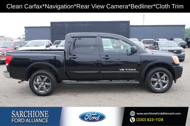 Gray (Magnetic Black) 2015 Nissan Titan Pickup Truck Four-Wheel Drive 5-Speed Automatic