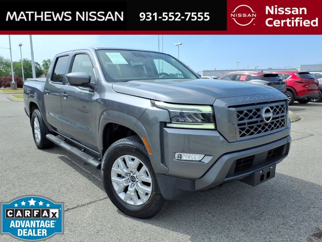 Gray (Gun Metallic) 2023 Nissan Frontier SV Crew Cab 4WD Pickup Truck Four-Wheel Drive 9-Speed Automatic