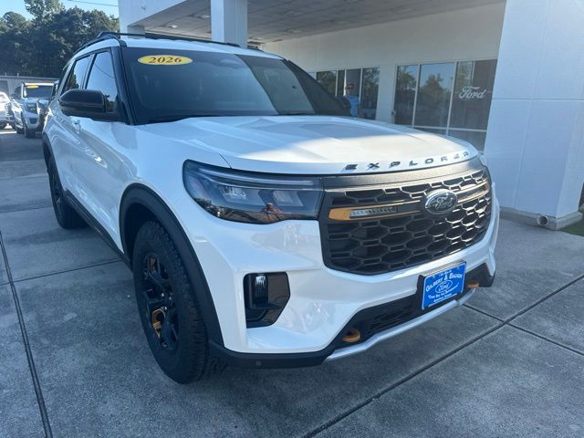 White Metallic 2026 Ford Explorer SUV / Crossover All-Wheel Drive Automatic