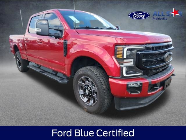 Rapid Red Metallic Tinted Clearcoat 2021 Ford F-250 Super Duty Lariat Crew Cab 4WD Pickup Truck Four-Wheel Drive Automatic