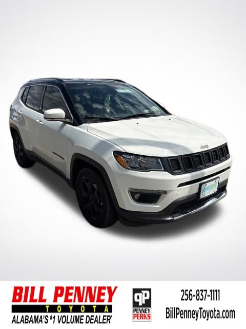 White 2019 Jeep Compass Limited FWD SUV / Crossover Front-Wheel Drive 6-Speed Automatic