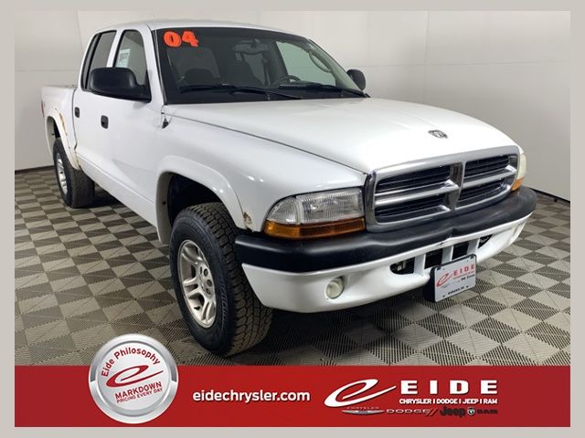 Bright White Clearcoat 2004 Dodge Dakota Pickup Truck Four-Wheel Drive 5-Speed Automatic
