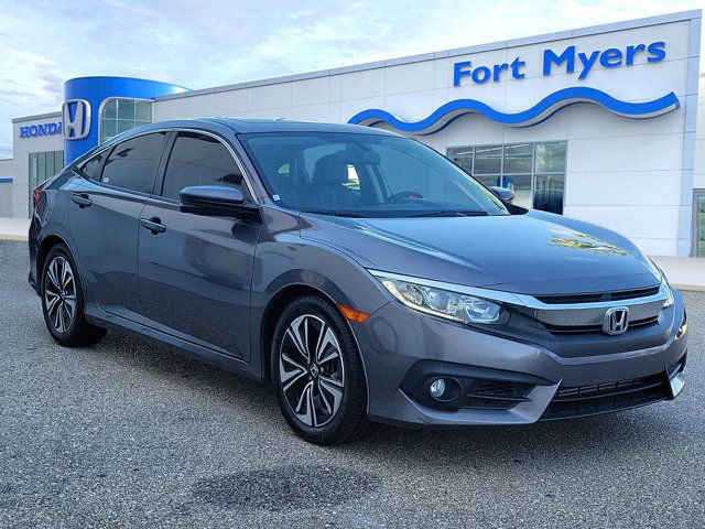 Gray (Modern Steel Metallic) 2018 Honda Civic Sedan Front-Wheel Drive Continuously Variable Transmission