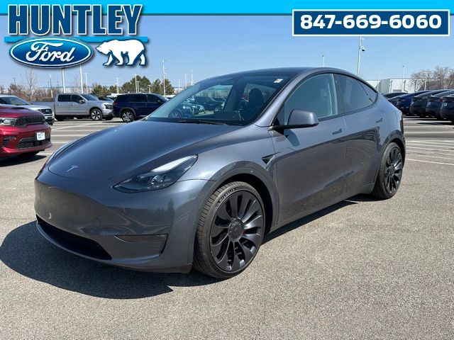 Gray 2023 Tesla Model Y Performance AWD SUV / Crossover All-Wheel Drive 1-Speed Automatic
