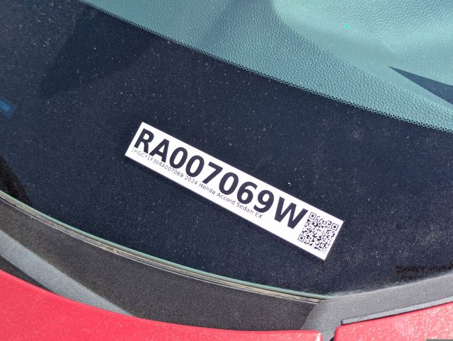 2024 Honda Accord EX Red at Big Star Buick GMC