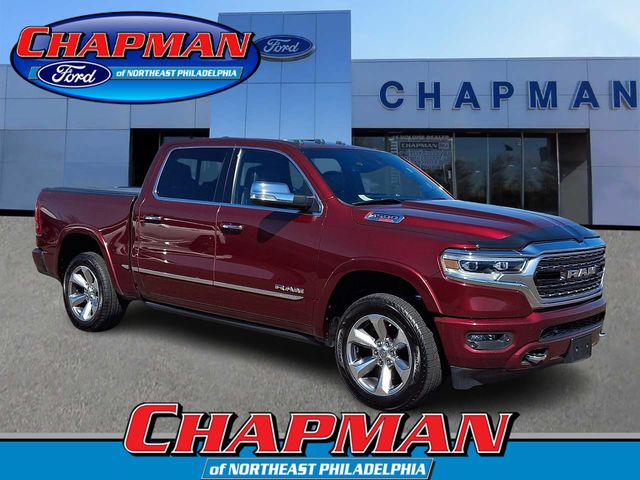 Delmonico Red Pearlcoat 2022 RAM 1500 Limited Crew Cab 4WD Pickup Truck Four-Wheel Drive 8-Speed Automatic