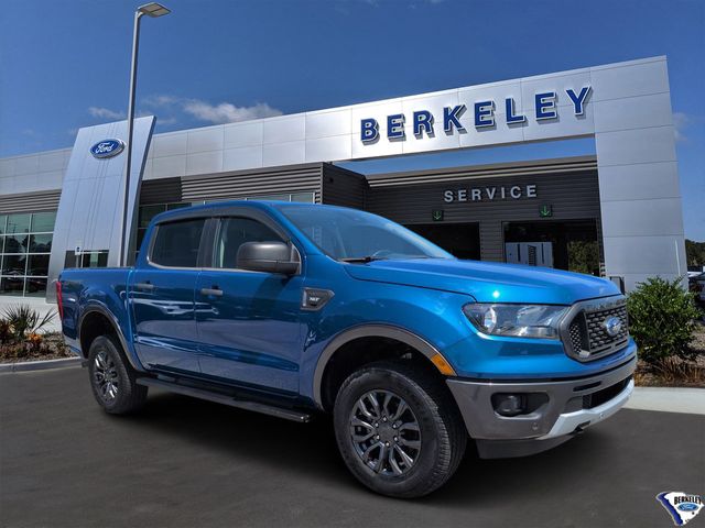 Lightning Blue Metallic 2019 Ford Ranger XLT SuperCrew RWD Pickup Truck 4X2 Automatic