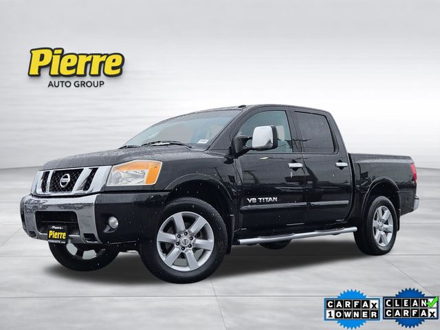 Galaxy Black Metallic 2008 Nissan Titan LE Crew Cab 4WD Pickup Truck Four-Wheel Drive 5-Speed Automatic
