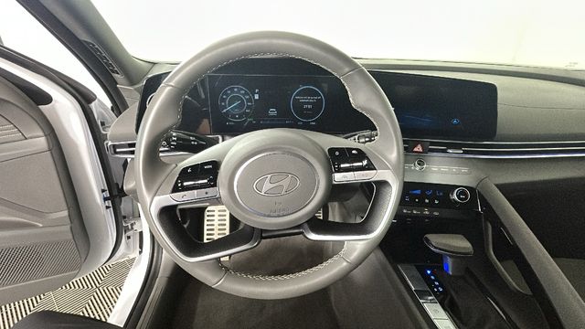 2025 Serenity White Hyundai Elantra Hybrid SEL Sport FWD Sedan