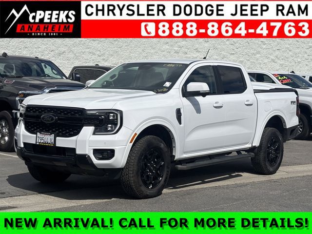 Oxford White 2025 Ford Ranger Lariat SuperCrew 4WD Pickup Truck Four-Wheel Drive Automatic