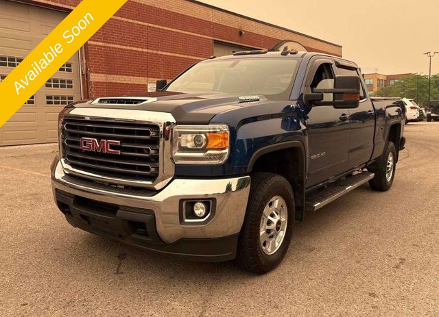 Blue 2019 GMC Sierra 2500HD Pickup Truck Four-Wheel Drive 6-Speed Automatic