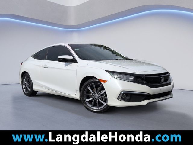 Platinum White Pearl 2020 Honda Civic EX Coupe FWD Coupe Front-Wheel Drive Continuously Variable Transmission