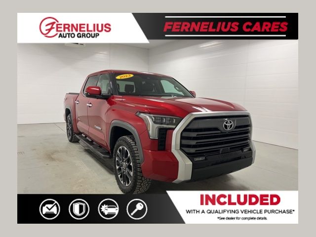 Red 2023 Toyota Tundra Limited CrewMax Cab 4WD Pickup Truck Four-Wheel Drive Automatic