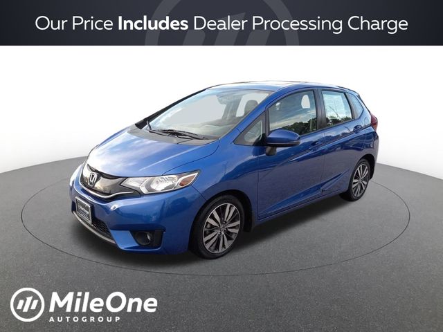 Aegean Blue Metallic 2015 Honda Fit Hatchback Front-Wheel Drive Continuously Variable Transmission