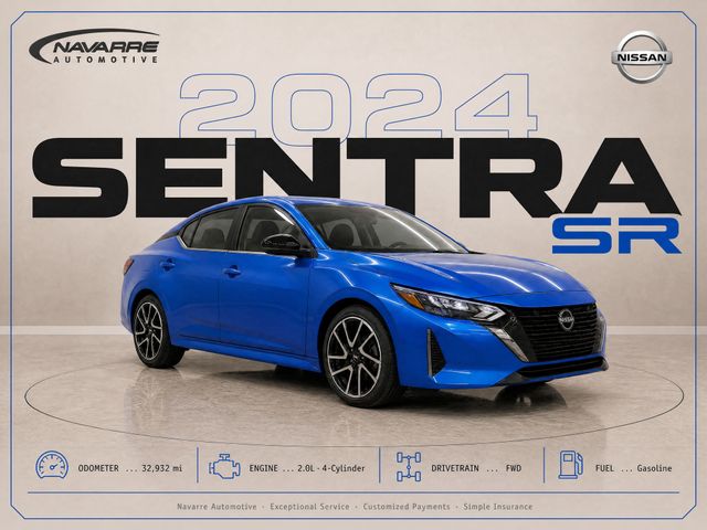 Electric Blue Metallic 2024 Nissan Sentra Sedan Front-Wheel Drive Continuously Variable Transmission