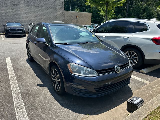 Dark Blue 2016 Volkswagen Golf TSI SE 4-Door FWD Hatchback Front-Wheel Drive 6-Speed Automatic