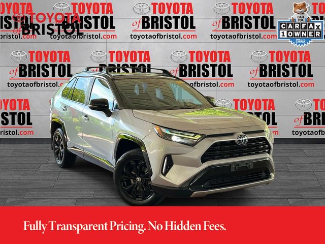 Silver Sky Metallic/Midnight Black Metallic 2023 Toyota RAV4 Hybrid SUV / Crossover All-Wheel Drive Continuously Variable Transmission