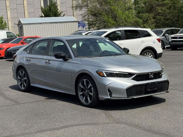 Silver 2026 Honda Civic Hybrid Sport Touring Sedan FWD Sedan Front-Wheel Drive Continuously Variable Transmission