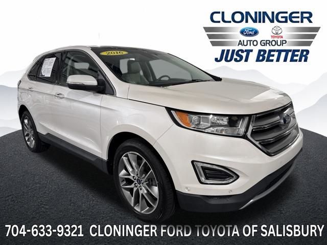 White Platinum Metallic Tri-Coat 2016 Ford Edge SUV / Crossover Front-Wheel Drive 6-Speed Automatic