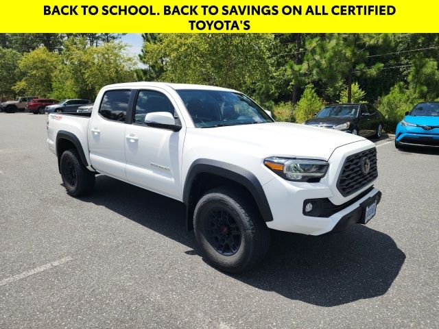 White 2021 Toyota Tacoma Pickup Truck Four-Wheel Drive 6-Speed Manual