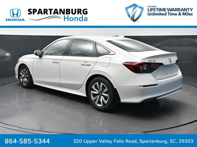 Platinum White Pearl 2026 Honda Civic Sedan Front-Wheel Drive Continuously Variable Transmission