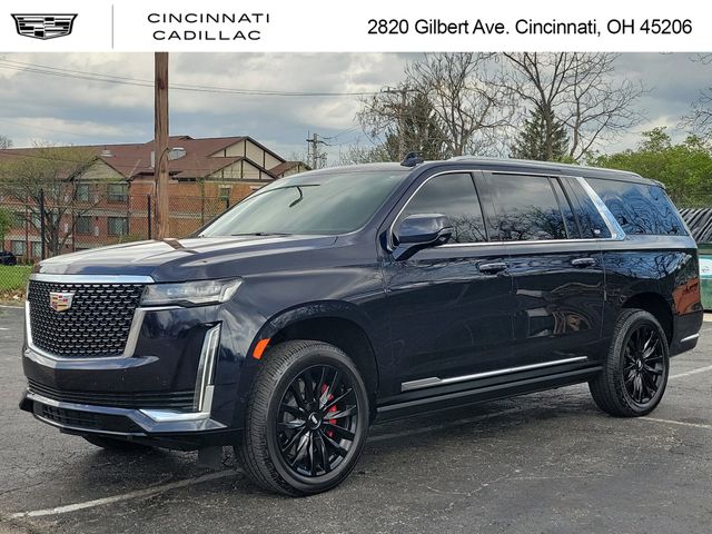 Dark Moon Blue Metallic 2022 Cadillac Escalade ESV Premium Luxury 4WD SUV / Crossover Four-Wheel Drive