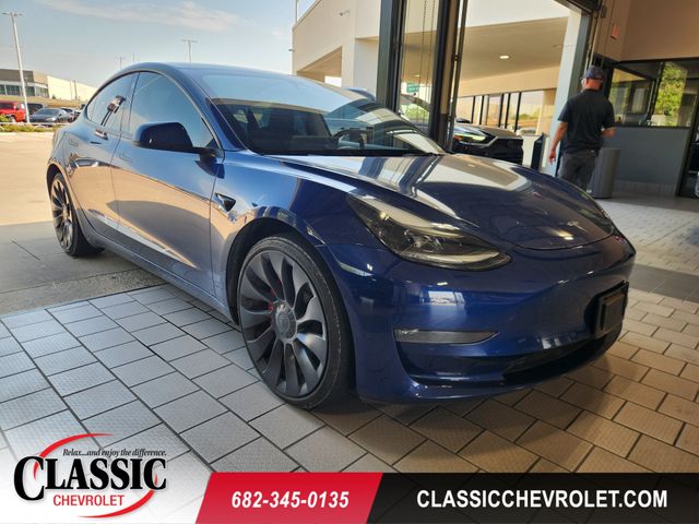 Deep Blue Metallic 2023 Tesla Model 3 Sedan All-Wheel Drive 1-Speed Automatic