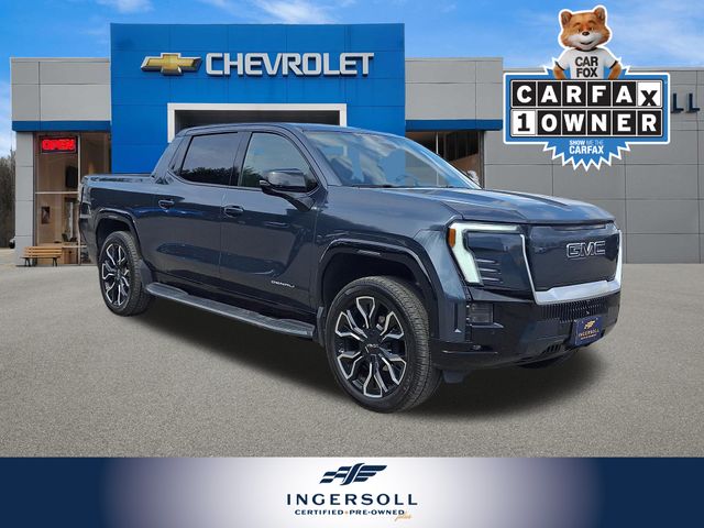 Deep Ocean Metallic 2025 GMC Sierra EV Denali Crew Cab (Max Range) e4WD Pickup Truck All-Wheel Drive 1-Speed Automatic