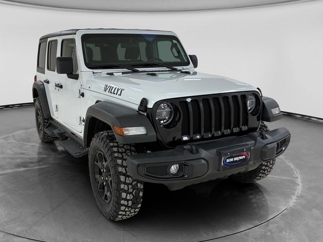 Bright White Clearcoat 2021 Jeep Wrangler Unlimited Willys 4WD SUV / Crossover Four-Wheel Drive 8-Speed Automatic