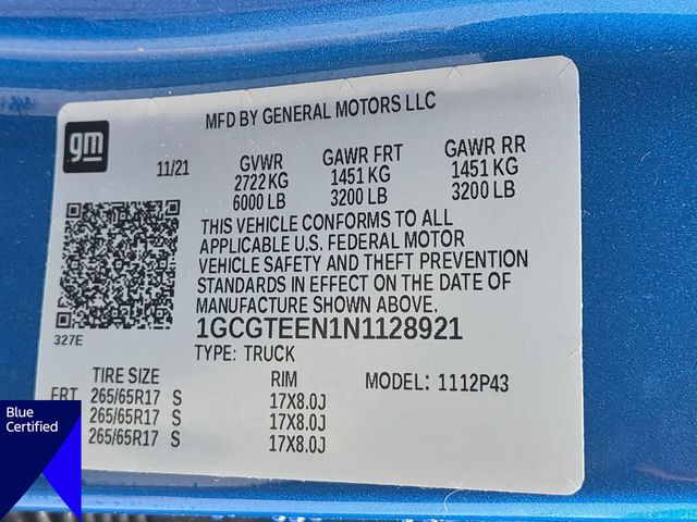 Used 2022 Blue Chevrolet ZR2 image 35