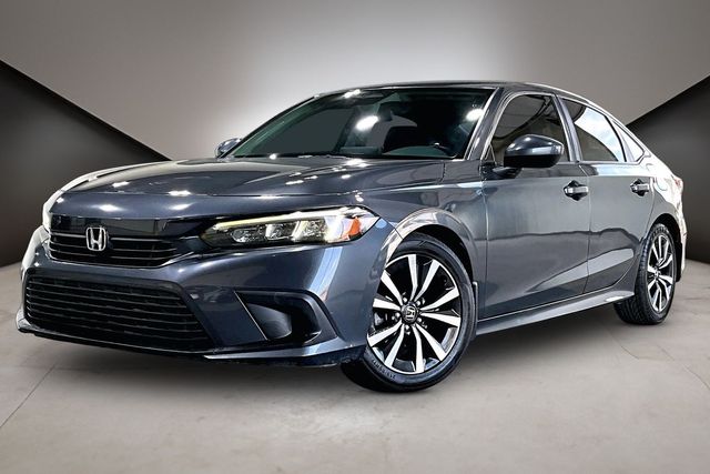 Black 2022 Honda Civic Sedan Front-Wheel Drive Continuously Variable Transmission