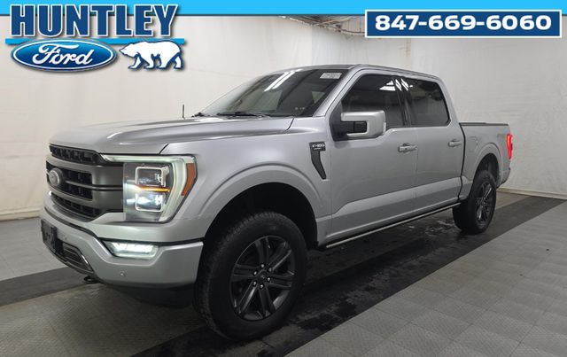 Silver 2023 Ford F-150 Lariat SuperCrew 4WD Pickup Truck Four-Wheel Drive Automatic