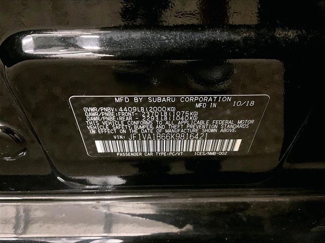 2019 Subaru WRX Premium Black at Subaru and VW of Moon Township