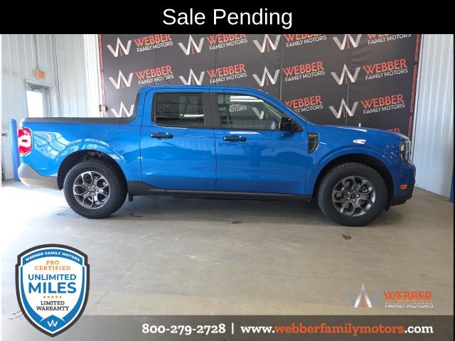 Velocity Blue 2025 Ford Maverick XLT SuperCrew AWD Pickup Truck All-Wheel Drive Continuously Variable Transmission
