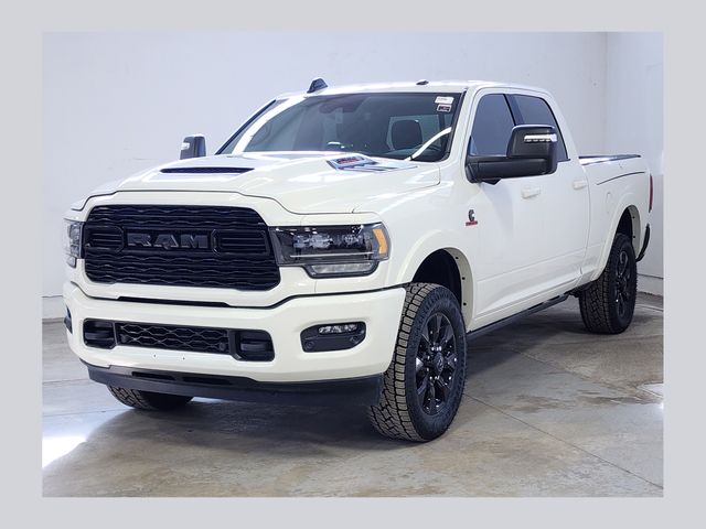 Pearl White 2024 RAM 2500 Limited Crew Cab 4WD Pickup Truck Four-Wheel Drive 6-Speed Automatic