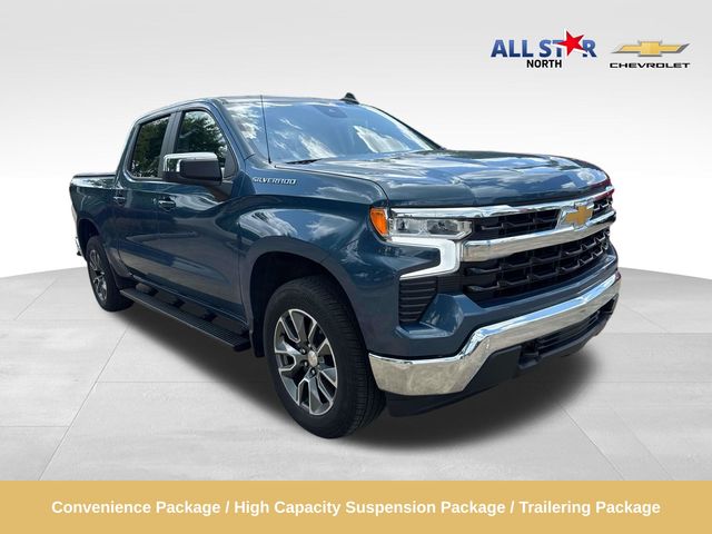 Lakeshore Blue Metallic 2024 Chevrolet Silverado 1500 LT Crew Cab 4WD Pickup Truck Four-Wheel Drive 8-Speed Automatic