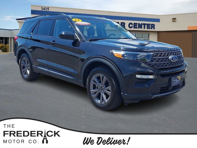 Agate Black Metallic 2022 Ford Explorer SUV / Crossover All-Wheel Drive Automatic