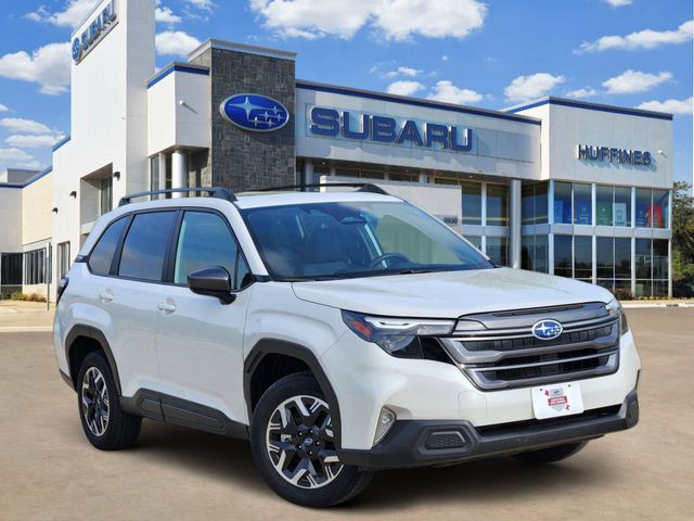 Crystal White Pearl 2025 Subaru Forester Premium Crossover AWD SUV / Crossover All-Wheel Drive Continuously Variable Transmission