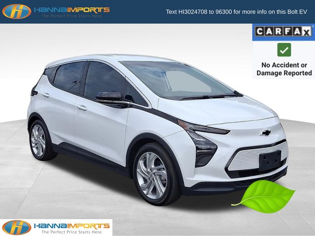 Summit White 2023 Chevrolet Bolt EV Hatchback Front-Wheel Drive 1-Speed Automatic