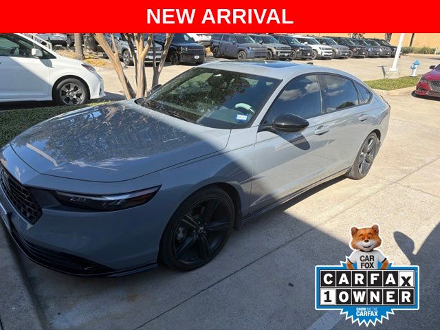 Urban Gray Pearl 2024 Honda Accord Hybrid Sedan Front-Wheel Drive Continuously Variable Transmission