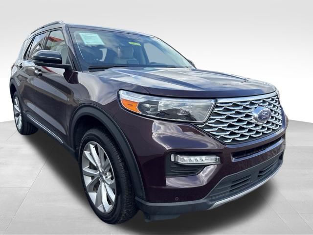 Jewel Red Metallic Tinted Clearcoat 2022 Ford Explorer Platinum AWD SUV / Crossover All-Wheel Drive Automatic