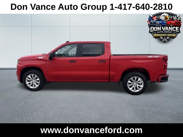 Red Hot 2019 Chevrolet Silverado 1500 Custom Crew Cab 4WD Pickup Truck Four-Wheel Drive 6-Speed Automatic Overdrive