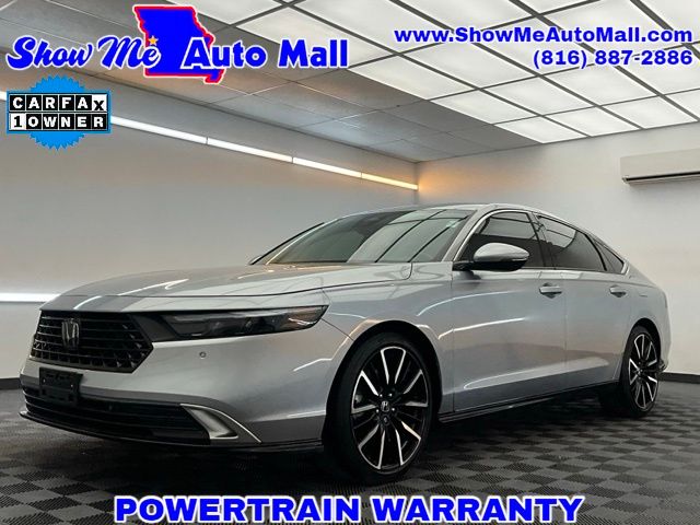 Solar Silver Metallic 2024 Honda Accord Hybrid Touring FWD Sedan Front-Wheel Drive Continuously Variable Transmission