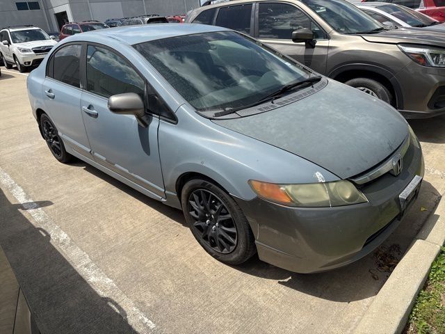 Silver 2008 Honda Civic LX Sedan Front-Wheel Drive 5-Speed Automatic